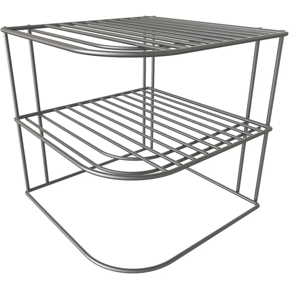 Esquinero Organizador de Platos 3 Niveles Gris