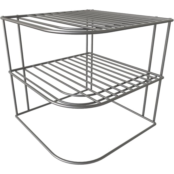 Esquinero Organizador de Platos 3 Niveles Gris