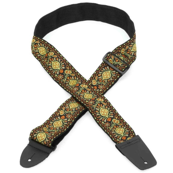 LM Retro Jacquard Guitar Strap - Yellow