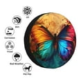thumbnail image 4 of Naloa Vibrant Rainbow Butterfly A PVC Leather Spare Tire Wheel Cover Spare Tire Cover, for Car Truck SUV Camper Trailer Universal Fit(14-17in)-16 inch, 4 of 6
