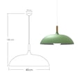 thumbnail image 2 of Lampara De Techo Colgante Macaron Retro Con Madera 35 Cm de Diámetro ilios innova  Verde, 2 of 9