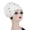 White, variant on Visland African Pattern Headwrap Pre-Tied Turbans for Women Beanie Cap Headwrap Hat,Sleep Beanie Elastic Knot Cap