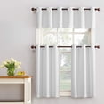 thumbnail image 2 of No. 918 Montego Grommet Textured Kitchen Curtain Tier Pair, 56" x 24", White, 2 of 10