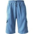 thumbnail image 2 of Ma Croix Men's Comfort Fleece Cargo Sweat Shorts with Drawstring, 2 of 5
