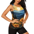 thumbnail image 2 of Pofeuu Elegant Sunset Sunflower Print Women's Sleeveless Workout Tops Breathable Lightweight Active Tennis Yoga Shirts Athletic Running Tank Tops for Women-X-Large, 2 of 7