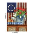 thumbnail image 3 of Utoimkio 12x18 Inch American Flag Welcome Garden Flag, Double-sided Rustic USA Patriotic Flag Outdoor Decorations Memorial Day Celebration Decor for Front Yard Lawn Patio Outside, 3 of 8