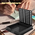 thumbnail image 4 of Sticky Note Holder, Abs Notepad Holder for 3" X 3" Portable Sticky Note Storage Organizer with 5 Stencil Practical Dust Proof School Supplies for Office Classroom Home, 4 of 7
