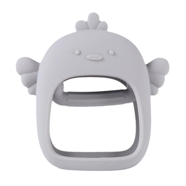 MCGMITT Mordedor De Silicona Con Sonajero – Pelota De Agarre Flexible Con Forma De Pollito, Libre De BPA, Alivia La Dentición En Bebés De 3 Meses, Fácil De Limpiar