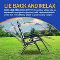 thumbnail image 3 of SereneLife Adjustable Zero-Gravity Chair Gray Black, 3 of 8