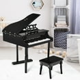thumbnail image 3 of Costway Children 30 Key Toy Grand Baby Piano with Kids Bench Wood Black, 3 of 9