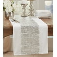 thumbnail image 3 of Saro Lifestyle Metallic Banded Design Table Runner, 3 of 5
