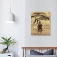 thumbnail image 3 of JEUXUS Japanese Samurai Wall Art Cherry Blossom Positive Motivational Pictures Wall Decor Vintage Warrior Canvas Print Artwork Home Decorations Framed Ready to Hang for Living Room Office Gym 16"x20", 3 of 4