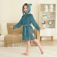 thumbnail image 4 of FORMRS Niños Bathrobe Unisex Hooded Robe Soft Plush Pajamas Sleepwear, Size 4-6T, Star Map, 4 of 7