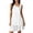 White Dress, variant on Women's Sleeveless Ruffle Hem Mini Dress Ribbed Textured Shift Dress Asymmetrical Neck Summer Beach Sundress Street Casual Outfit White