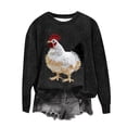 thumbnail image 3 of WWV Women's Sweatshirts Womens Pullovers Crewneck Long Sleeved Top Printed Fashion Loose Tops Ladies Going out Fall Winter Clothes Black, 3 of 3