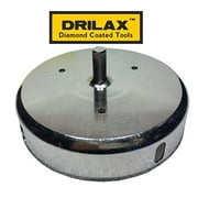 Drilax 6-5/16 inch  Diamond Hole Saw Glass Cutting Ceramic Porcelain Tile Saw Marble Granite Quartz Coated Circular ( Larger Than 6 inch  ) Drill Bit Tip Wet Drilling Core Grit Tool 6 5/16 Inches in