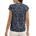 thumbnail image 6 of Cueply Womens Summer Tops Short Sleeve V Neck Dressy Casual Chiffon Blouses T Shirts Tops, 6 of 6