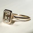 thumbnail image 3 of Cora Jewellery 2.25CT Bezel Set Emerald Cut Moissanite Engagement Ring For Women, 18K Yellow Gold, 3 of 5