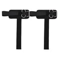thumbnail image 2 of Quzzie 2 Pieces Weight Lifting Straps Wrist Wraps Powerlifting Support Brace Comfortable Padded Bands with Double D Rings Durable Polyester Suitable for Gym Strength Training Exercise Black, 2 of 8