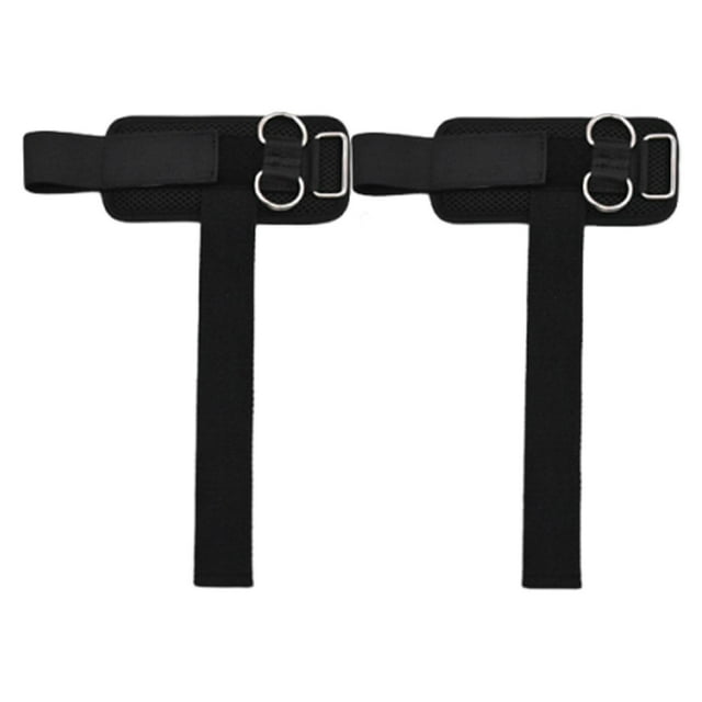 2 muñequeras para levantamiento de pesas, resistentes y duraderas para ejercicios de tracción intensa. Negro