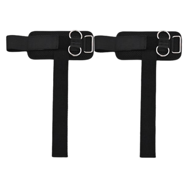 2 correas de muñeca para levantamiento de pesas, equipo de fitness para ejercicios de banco de gimnasio Negro