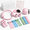 Pink, variant on White Pilates Fitness Kit with Weights for Home Full-Body Workout