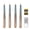 Misty Blue/Copper, variant on Fanna 9.6" Flameless LED Taper Candles with Timer in Real Wax, Battery Operated Rustic Wax Dinner Candlesticks with Remote, 8 Batteries Included - Set of 4 - Dark Blue