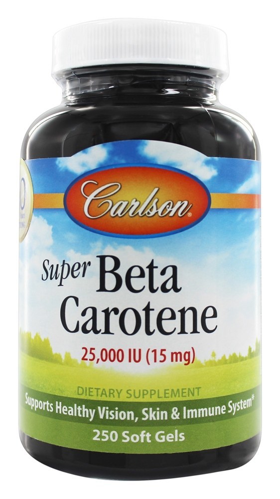 Carlson Labs Super Beta Carotene 25000 IU 250 Softgels