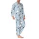 thumbnail image 2 of Balery Skiing penguin Bear Pijama para Hombre de Dos Piezas con Manga Larga, Conjunto de Dormir y Descanso Suave con Bolsillos-Medium, 2 of 7