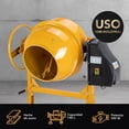 thumbnail image 3 of Revolvedora de Concreto Eléctrica 140L 1 HP 1/2 Saco Motor 550 W 2800 RPM Kingsman  amarillo, 3 of 10