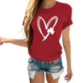 thumbnail image 1 of Pxiakgy Vente Chaude! T-Shirt Trèfle de la Saint-Patrick pour Femmes Chanceux Irlandais Manches Courtes T-Shirt Graphique Trèfle Mode Décontractée Imprimé Amour Col Rond Manches Courtes T-Shirt, 1 of 4