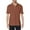 Orange, variant on Mens Brown Golf Polo Shirts Short Sleeve Polo Shirts Summer Button Down Collared Classic T Shirts Casual Loose Basic Tees L