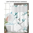 thumbnail image 4 of No Hook Cloth Fabric Shower Curtain with Snap in Liner, Blue Spring Floral Waterproof Shower Curtains Set with See Through Top Window, Birds Watercolor Farmhouse Modern Art Bath Curtains 60"x72", 4 of 6