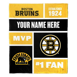 Boston Bruins Blanket 46x60 Micro Raschel Dimensional Design Rolled