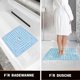 thumbnail image 3 of Square Non Slip Bath Mat with Suction Cups - Durable and Stylish - Modern Design - Quality Suction Cups - Machine Washable and Latex Free(Blue), 3 of 5