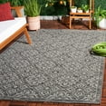 thumbnail image 2 of SAFAVIEH Courtyard Lillie Geometric Indoor/Outdoor Area Rug, Dark Grey/Light Grey, 5'3" x 7'7", 2 of 6