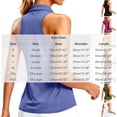 thumbnail image 3 of Fewfanhot Womens Tops Golf Shirt UPF 50+ Sleeveless Collared Shirts Quick Dry Tennis V-Neck Racerback Athletic Workout Tank, 3 of 9
