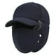 thumbnail image 2 of Gorro de motociclismo trampper antiviento - 3 en 1 con solapa térmica aislada, mascarilla extraíble, forro ajustable de cálido nylon, azul marino, gris, invierno para exteriores, 2 of 3