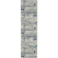 thumbnail image 2 of Nourison Rustic Textures Abstract Ivory/Blue 2'2" x 7'6" Area Rug, (2x8), 2 of 7