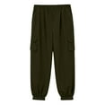 thumbnail image 4 of Men's Cargo Jogger Pants - Belted Waist for Outdoor Activities & Daily Wear Army Green M, 4 of 5