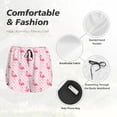 thumbnail image 6 of Lsque Cute Flamingo with Heart Printed Women's Running Shorts with Liner Pockets,Elastic Quick Dry Workout Athletic Gym Yoga Shorts,Womens High Waist Shorts-X-Large, 6 of 9