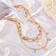 thumbnail image 5 of Collares de cadena Collar de estrella con letras, regalo, cadena BABD, collares multicapa de clavícula Retro, colgantes, gargantilla de perlas, cadena para el cuello, 5 of 5