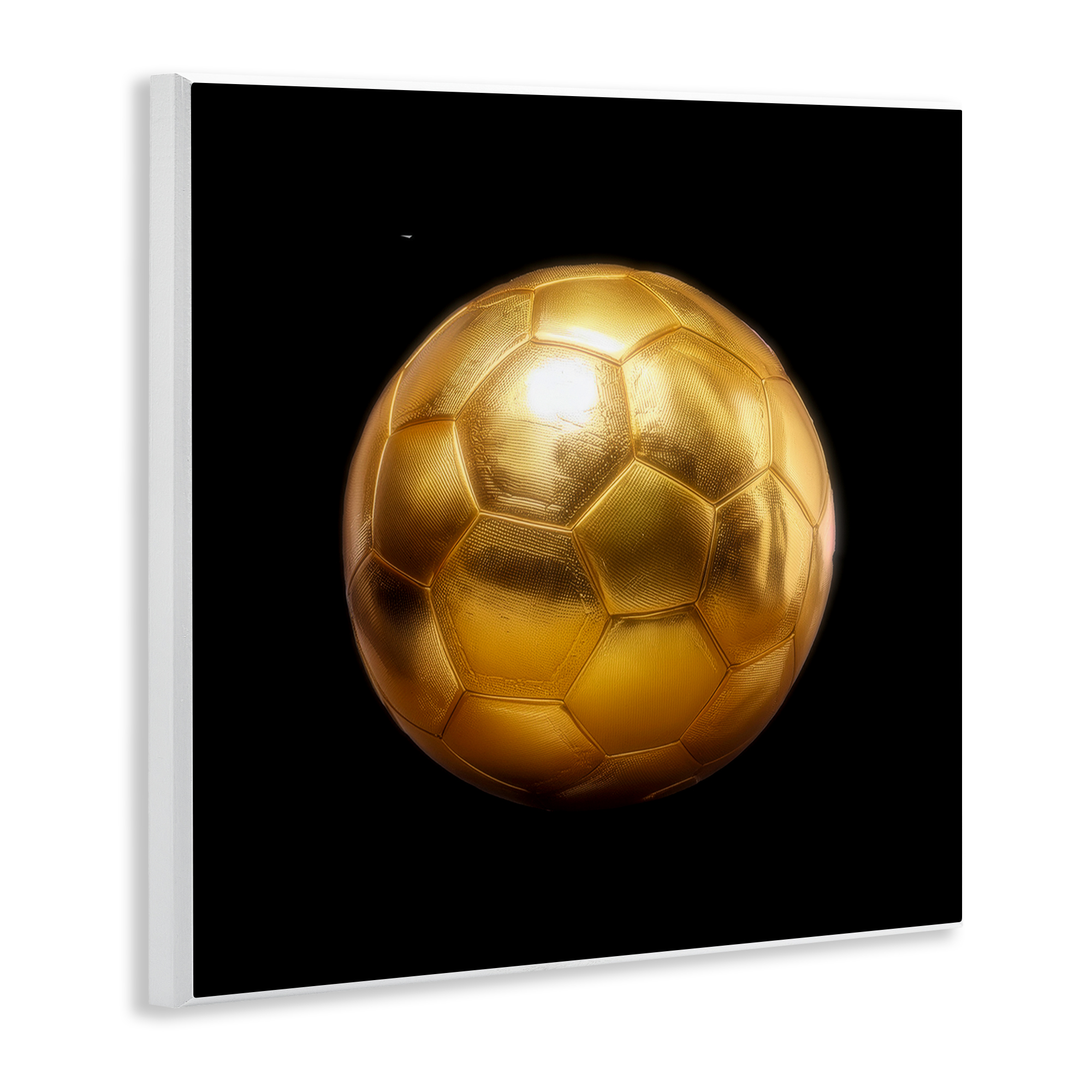 Stupell Industries Gold Designer Soccer Ball Sports Painting Unframed Art Print Wall Art, 12 x 12