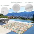 thumbnail image 3 of Teal Orange Eucalyptus Outdoor Rug for Patio/Deck/Porch, Non-Slip Large Area Rug 3 x 5 Ft, Spring Botanical Leaves Indoor Outdoor Rugs Washable Area Rugs, Reversible Camping Rug Carpet Runner, 3 of 8