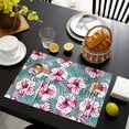 thumbnail image 4 of Pioneer Flower Floral Print Pattern Summer Placemats Table Placemats Set Of 4-Linen Kitchen Washable Placemats Table Mats 12x18 Inch Non-Slip Heat Resistant, 4 of 5