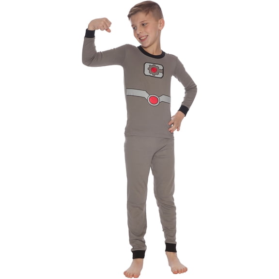 Justice League Boys Cyborg Cotton Costume Pajama Set