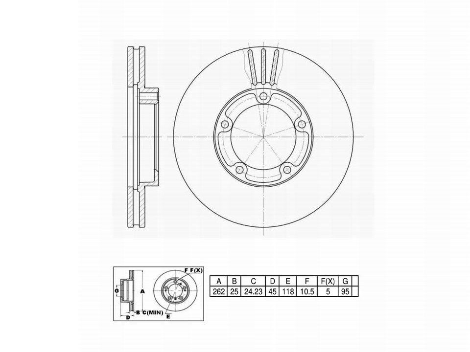Winstop Brake Rotor, Front WS230571, Toyota Van 1989-1987
