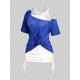 thumbnail image 2 of Camiseta Talla Extra de Blouson Top con Cadena de Satén Rosegal  Camisetas tallas grandes, 2 of 5
