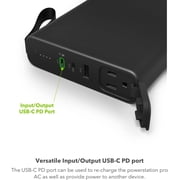 mophie powerstation pro AC (2023) - 27 00 mAh External Battery compatbile with MacBook & iPad Portable PD battery with 100W of AC & 60W USB-C Fast Charge integrated carry strap - USB-C cable included.