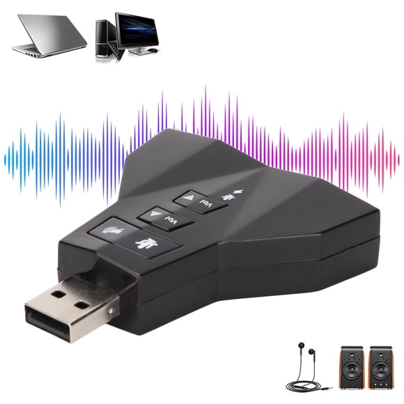 Adaptador De Sonido USB, Convertidor De Tarjeta De Sonido Estéreo De Karaoke Para Computadora Para Computadora Portátil